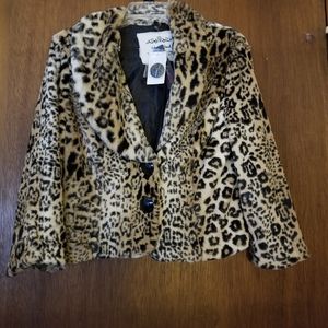 NWT. Minky fur jacket.  Lined, super soft.